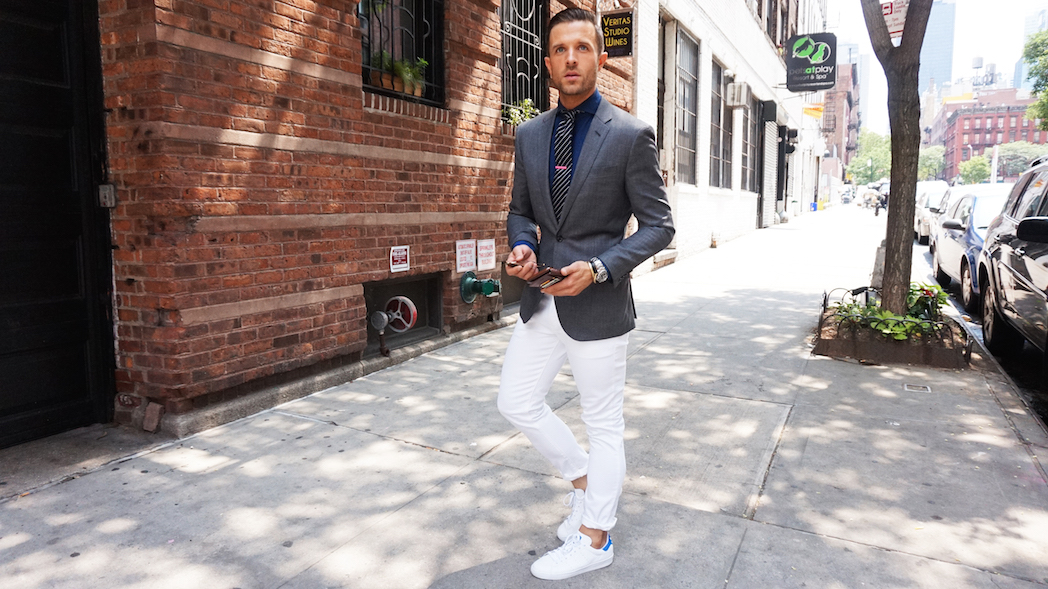 white jeans male