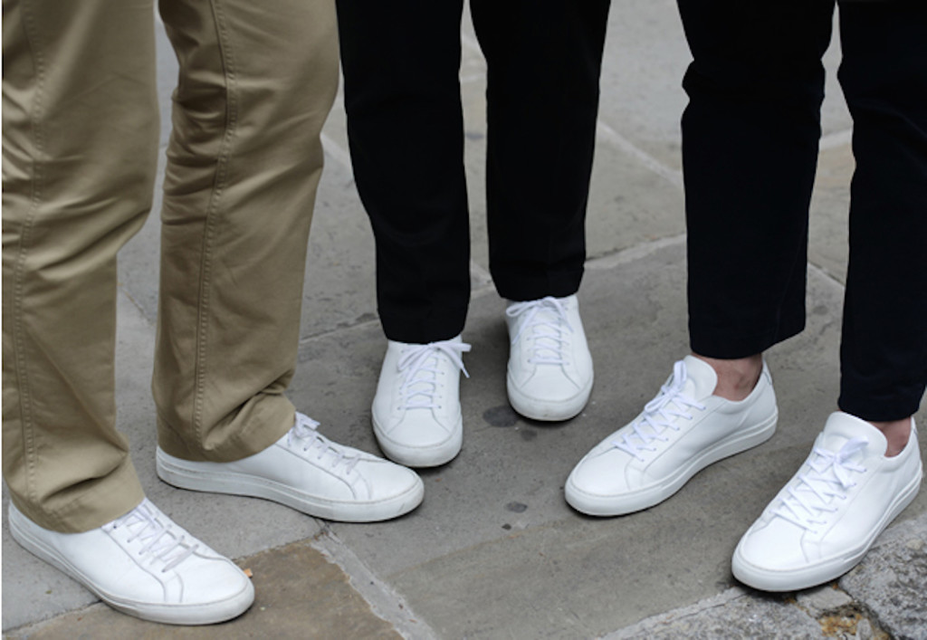 white sneakers in trend